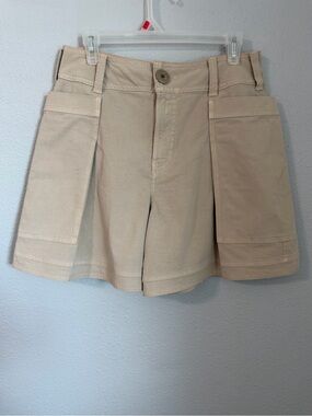 Anthropologie Pilcro High Rise Utility Chino Shorts Khaki Size 29